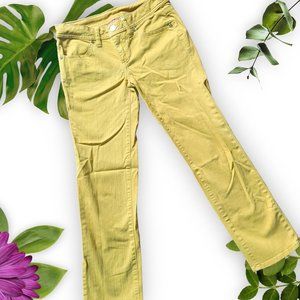 Tory Burch Cropped Jean Neon Yellow - sz 25